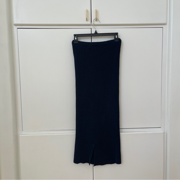 Wolhide Rib Skirt in Navy Small - Picture 5 of 9